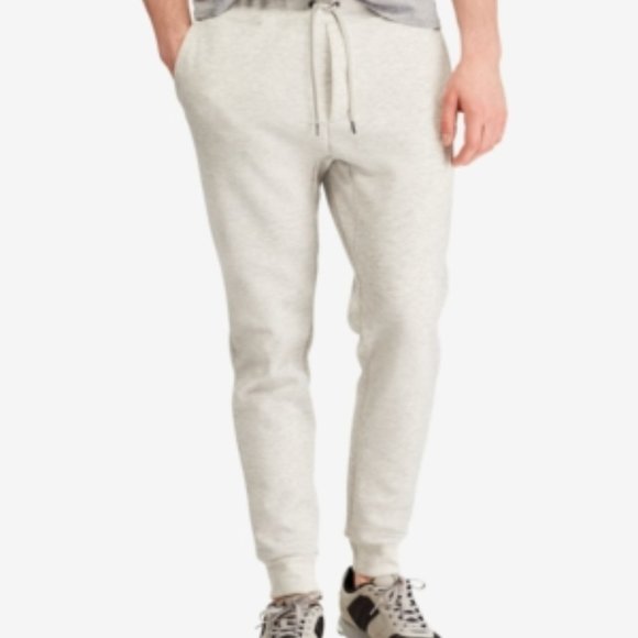 Polo Ralph Lauren Men's Big Tall Double-Knit Joggers Pants Gray